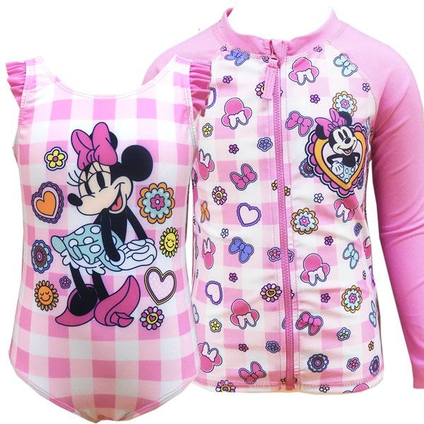 Disney（ディズニー） 送料無料 UPF50+ ミニーマウス 子供 キッス 水着