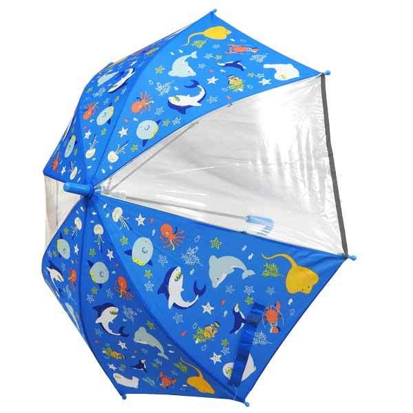 恐竜傘 子供傘 キッズアンブレラ 海水魚 海の仲間 手開き 長傘 男の子傘 窓付き傘 透明傘 50cm スケーター Oceanfriends 子供 輸入ジャージの店 クシェト 通販 Yahoo ショッピング