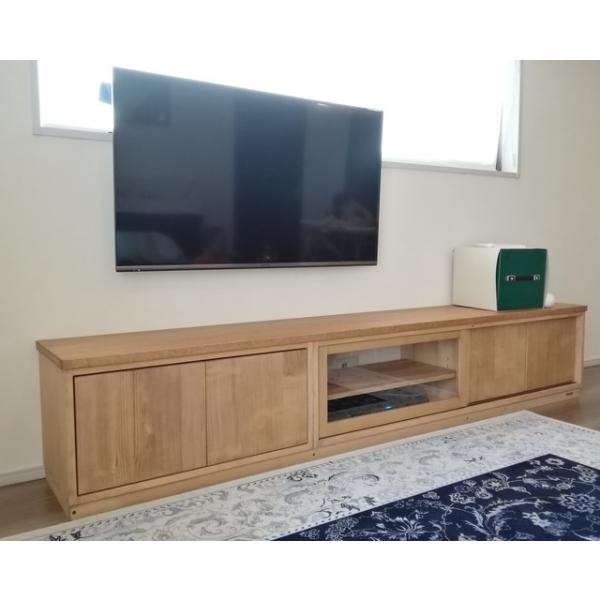 【美品】テレビボード テレビ台　木製 ナチュラル ♪ 240 cm 素直な木目を生かしたテレビボード テレビ台 T4893