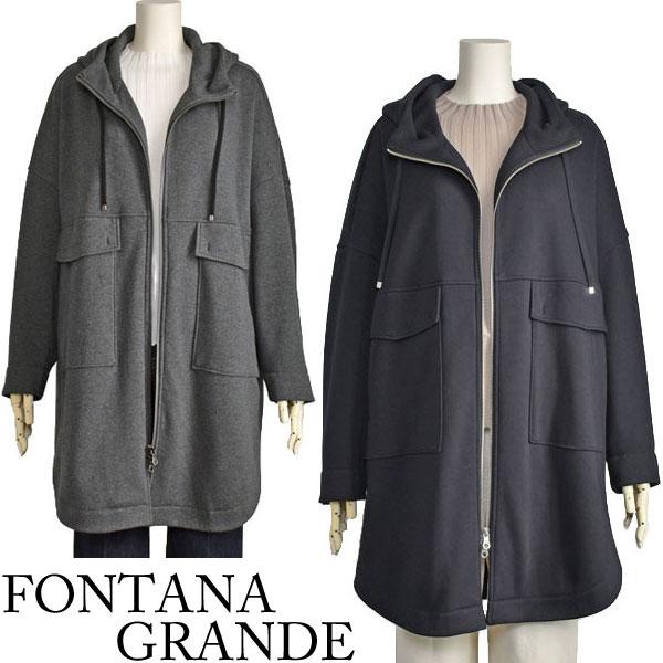 裏起毛 コート レディース ゆったり アウター FONTANA GRANDE