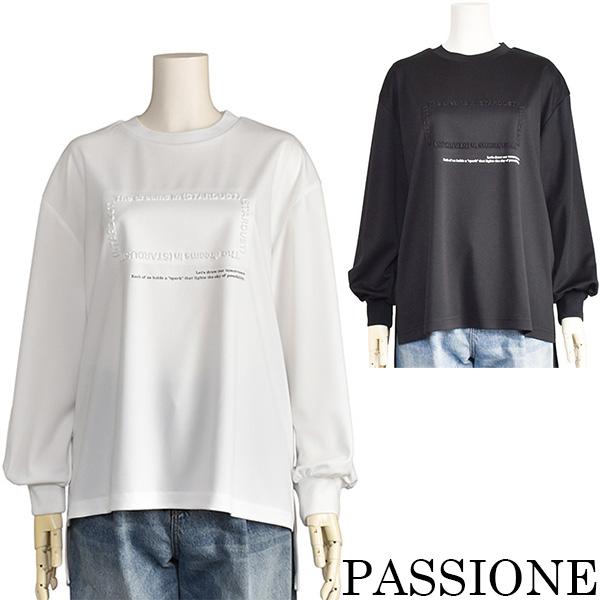 PASSIONE（パシオーネ） カットソー レディース ロング 長袖 きれいめ 