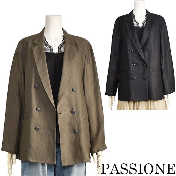 PASSIONE（パシオーネ） ジャケット テーラード レディース ダブル 夏