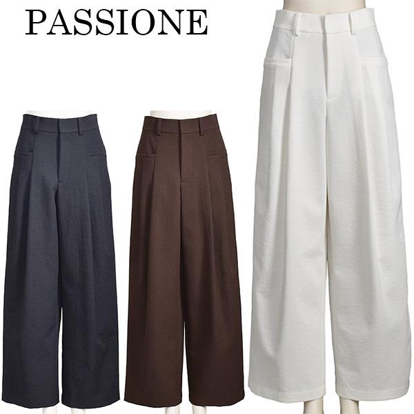 PASSIONE（パシオーネ） ワイド パンツ レディース 夏 きれいめ