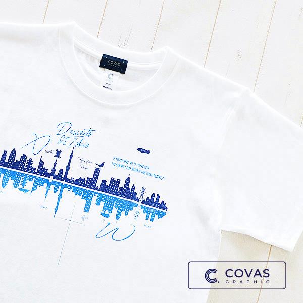 【SALE】【セール】 COVAS GRAPHIC Tシャツ 東京砂漠 ホワイト 白 301478-10 ユニセックス 半袖 プリントTシャツ 東京 日本
