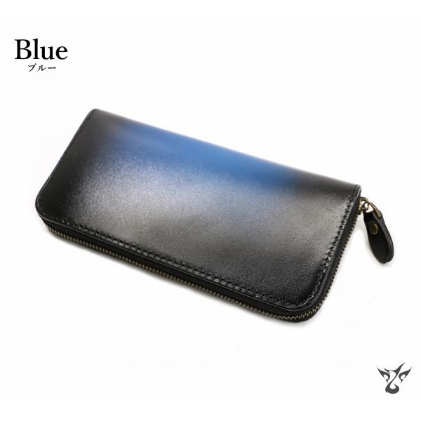 DEEP ZONE 本革 牛革 メンズ 長財布 ロングウォレット ラウンド