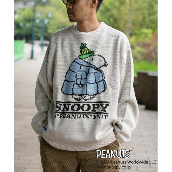 PEANUTS ピーナッツ SNOOPY スヌーピー TPクルーネックニット : COX
