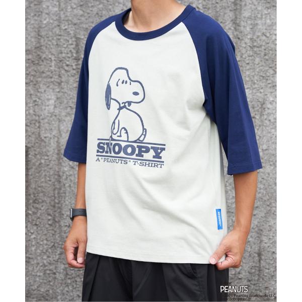 PEANUTS ピーナッツ SNOOPY スヌーピー TP ビンテージラグランTシャツ
