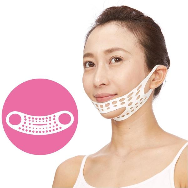 ■ネット状に張りめぐらされた特殊ゲルで表情筋をストレッチ！■1日3分の簡単エクササイズ。口をとがらせて開くだけで、大中小3種類のホールが表情筋にしっかりと負荷をかけます。■テレビを見ながらや、お風呂の中でも使用OK。アゴ肉のたるみにもお使い...