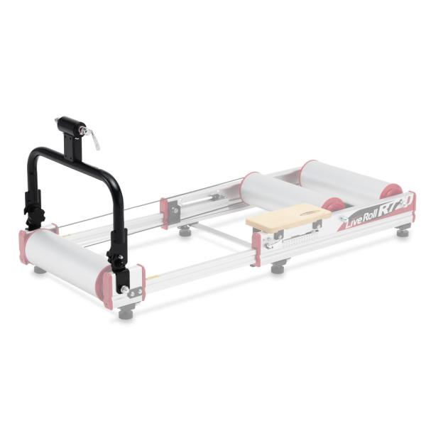 3本ローラー初心者向けの前フォーク受け。アクションブリッジで練習を重ねたからといって、いきなり自立して3本ローラー上で単独乗車できるわけではありません。既に3本ローラーを使われていらっしゃるチームの仲間や、購入されたショップから安定して自立...