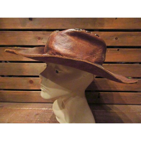 45rpm アールピーエム 本革 レザー ハット / 古着 ヴィンテージ 45rpm アールピーエム 本革 レザー ハット / 古着 ヴィンテージ 帽子