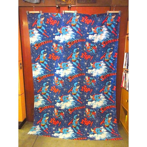 スーパーマン　ビンテージ　シーツ　USA スーパーマン シーツ ビンテージ 大判 フルサイズ DCコミック