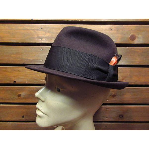 ビンテージ60's○KNOXフェドラハットsize 7 1/8○201023n3-m-ht