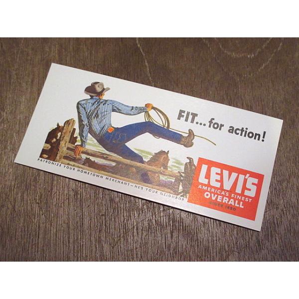 50's リーバイス インクブロッター ヴィンテージ アド 広告 販促 当時物