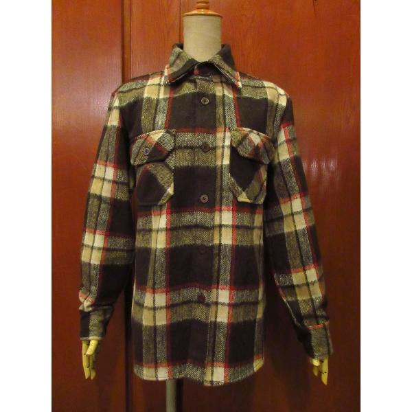 ビンテージ70's80's○DEADSTOCK BrewsterチェックウールCPOシャツ