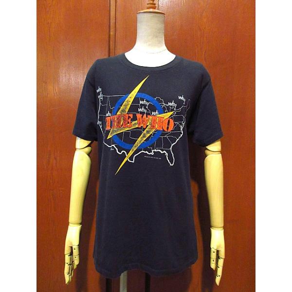 ビンテージ80's○THE WHO全米ツアーTシャツ黒○210220s3-m-tsh ビンテージ80's○THE WHO全米ツアーTシャツ黒○210220s3-m-tsh