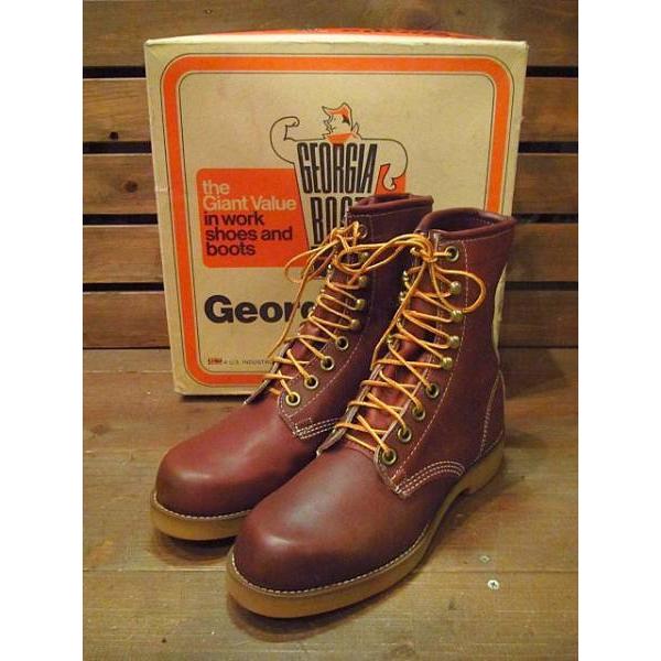 ビンテージ80's○DEADSTOCK Georgia Bootワークブーツsize 8R