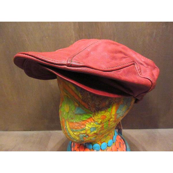 ビンテージ70's○DEADSTOCKレザーハンチング帽size S○210702s5-m-cp