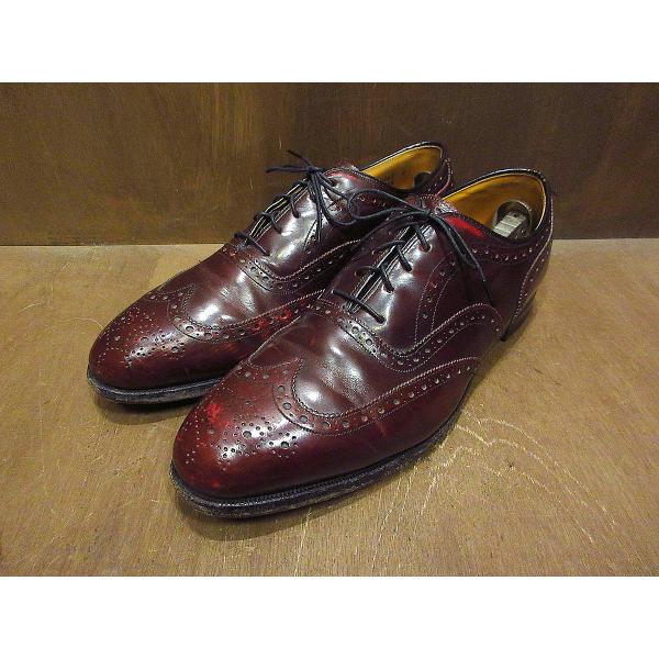 ビンテージ●Johnston & Murphy Heritageレザーウイングチップシューズsize 10  1/2●210716s6-m-dshs-285cmジョンストンマーフィー革靴