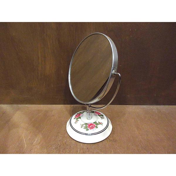 ビンテージ○デスクスタンドミラー○210820s2-otclct雑貨拡大鏡