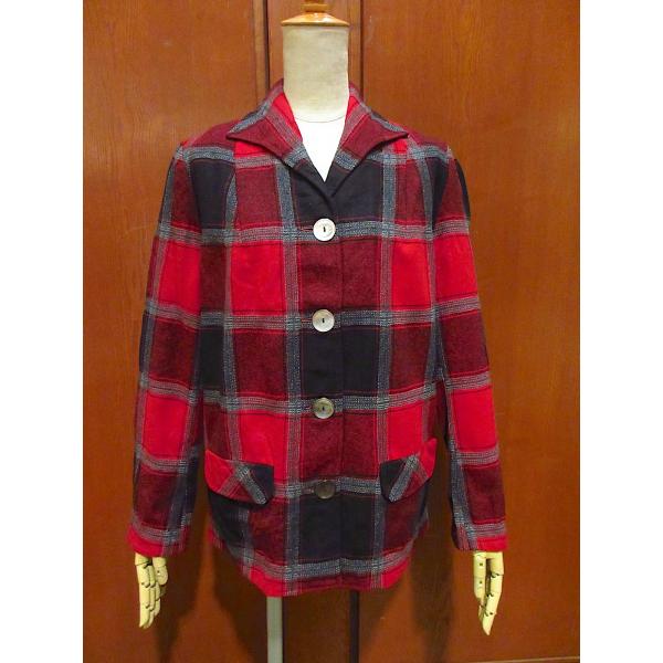 ビンテージ40's50's○PENDLETONレディースチェックウール ビンテージ40's50's○PENDLETONレディースチェックウール