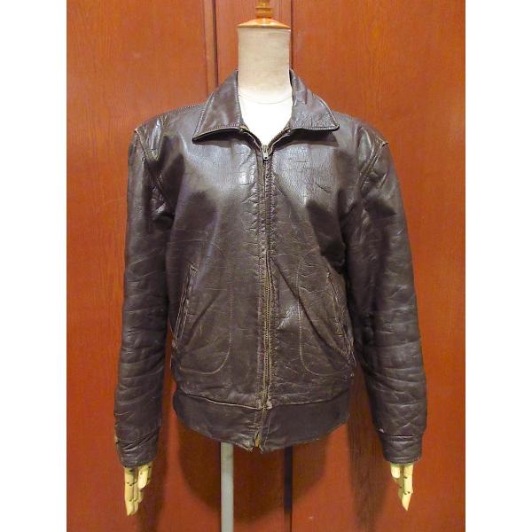 ビンテージ70's○Sears Oakbrook Sportswear裏地ボアレザージャケット