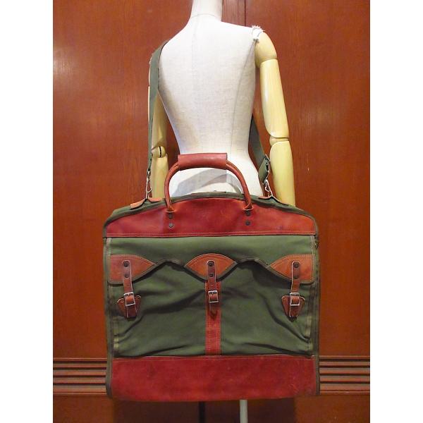 50's60's SPECIAL VINTAGE ガーメントバッグ　トランク ビンテージ70's80's○Early Wintersレザー×キャンバスガーメントバッグ