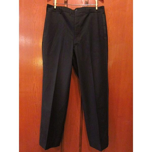 ビンテージ~40's○ボタンフライウールタキシードスラックス黒W92cm