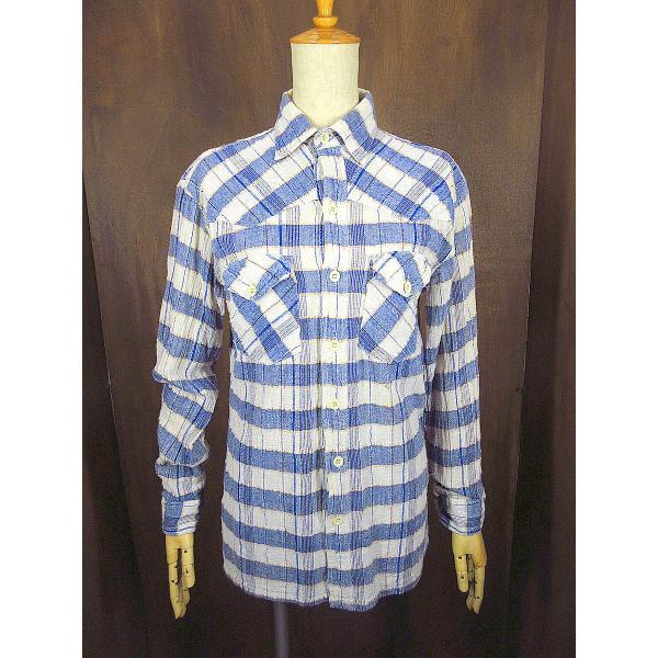 ビンテージ70's80's○SHAH SAFARIインド綿チェックウエスタン