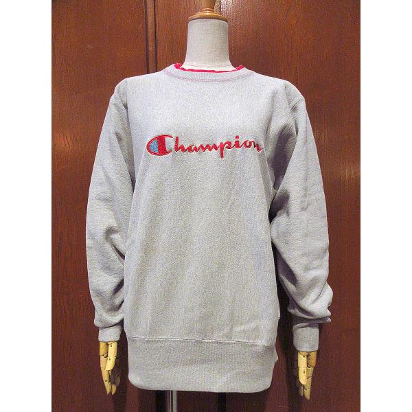 チャンピオン　スウェット/リバースウィーブ　90‘s　グレー(霜降り)　XL ビンテージ90's○Championレッドロゴリバースウィーブスウェット霜降り