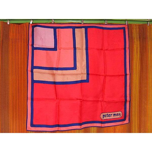 ビンテージ60's70's○ピーターマックス四角柄スカーフ○220928i9-scf