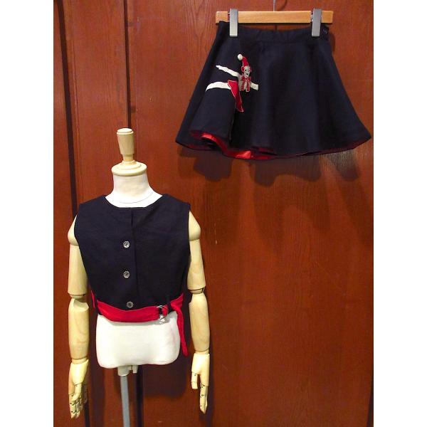 ビンテージ50's○SEARS honeylaneキッズフェルトベスト&スカート