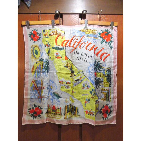 沖縄 地図 スーベニアスカーフ　ビンテージ 1950年台 fit=scale-down,w=1200