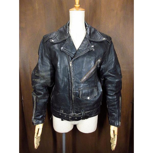 ビンテージ50's○PENNEY'Sレザーダブルライダースジャケットsize 38