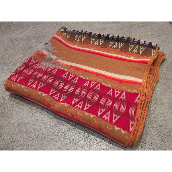 ビンテージ30's40's○PENDLETON ネイティブ柄ウールブランケットsize