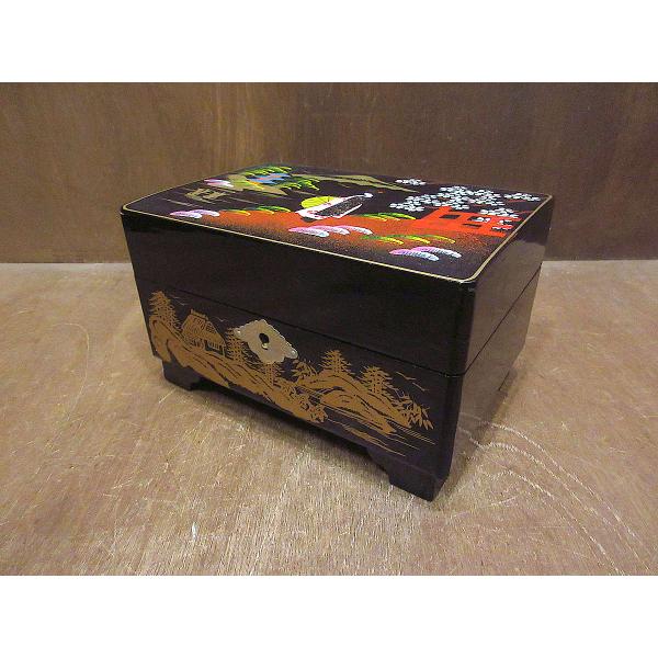 ビンテージ-60's○オルゴール付き和柄ジュエリーボックス○230701j5