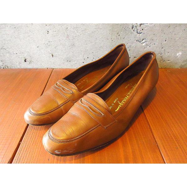 Salvatore Ferragamoレザーパンプス茶size 8B○230710k1-w-pmp-25cm