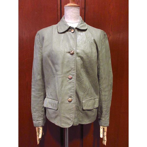 【希少】70s ヴィンテージ オシュワコン クラフトレザージャケット グリーン 希少】70s ヴィンテージ オシュワコン クラフトレザージャケット