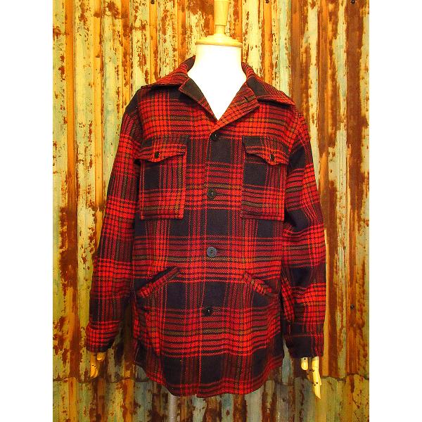 ビンテージ70's○PENDLETONエルボーパッチ付きチェックウール