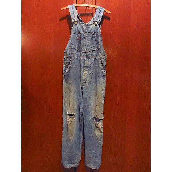 ビンテージ60's○OSHKOSHデニムオーバーオール実寸W92cm○240203m7-m