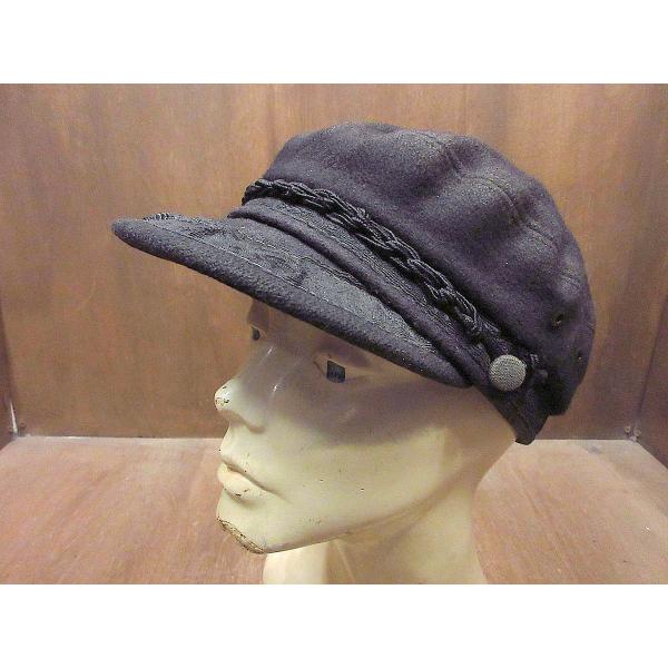 ビンテージ○DORFMAN PACIFICウールフィッシャーマンキャップ黒