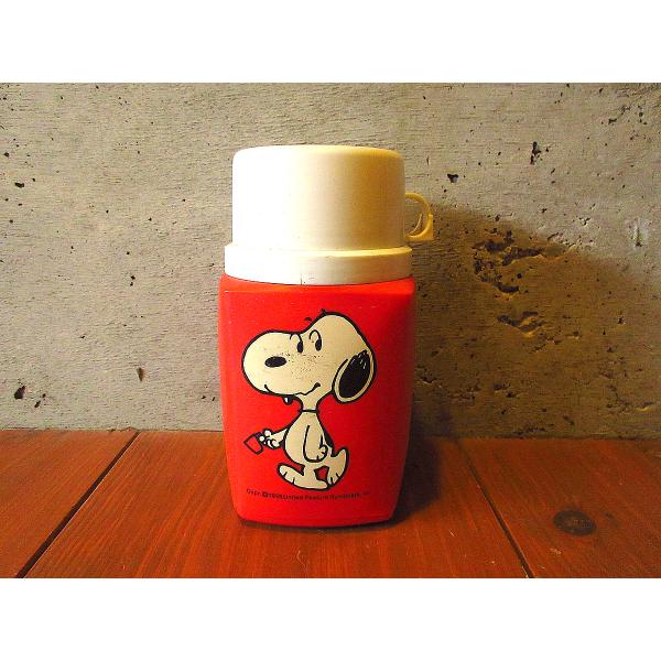 VINTAGE　　サーモス水筒　海外購入 ビンテージ70's○THEAMOSスヌーピー水筒○240222k5-otclct 1970s