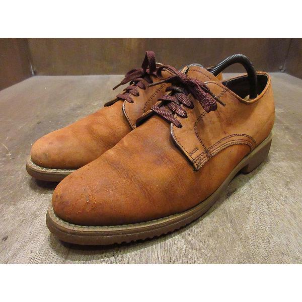 ビンテージ80's○Dexterプレーントゥヌバックシューズ茶size 9 1/2 M