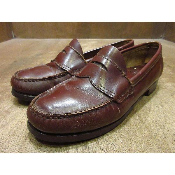 ビンテージ○G.H.BASS & CO WEEJUNSレディースペニーローファー茶size