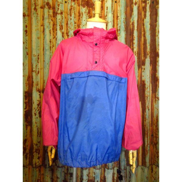 ビンテージ90's○Patagoniaナイロンアノラックパーカ 青×ピンク