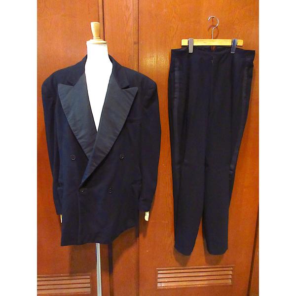 ビンテージ50's○ウールタキシードツーピース黒○240416c7-m-suit