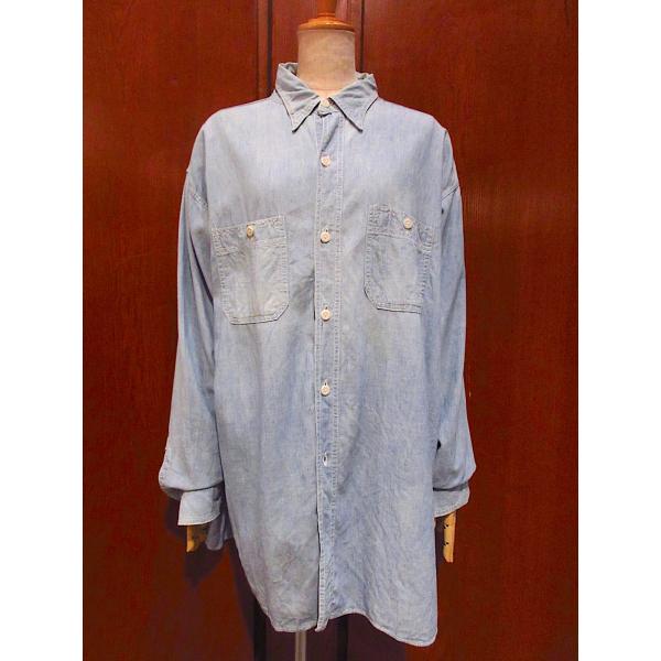 ビンテージ40's50s○Homesteaderマチ付きシャンブレーワーク
