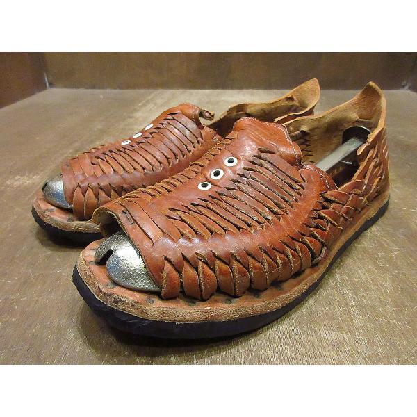ビンテージ　70s ヒッピーサンダル　黒　レザー ビンテージ 70s ヒッピーサンダル 黒 レザー