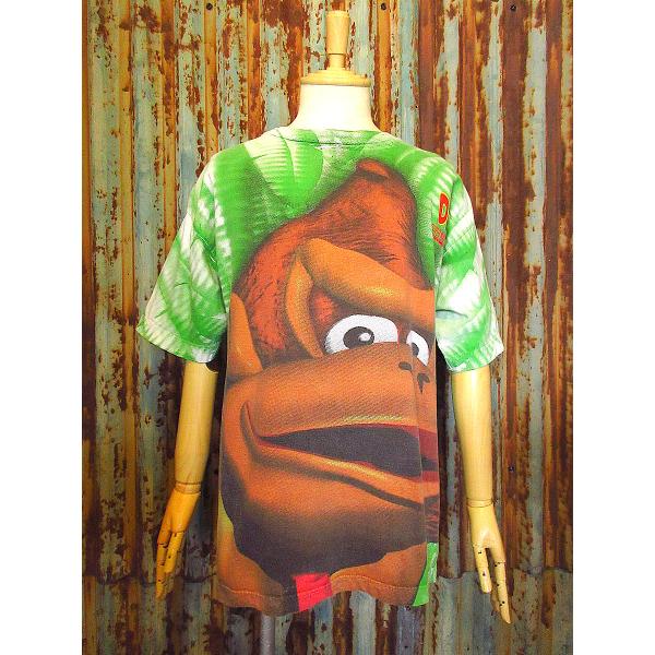 ビンテージ90's○Nintendo DONKEY KONGオールオーバープリントTシャツ