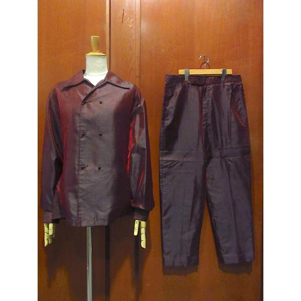 ビンテージ60's70's○ベトナムミリタリーベーステーラーツーピース臙脂