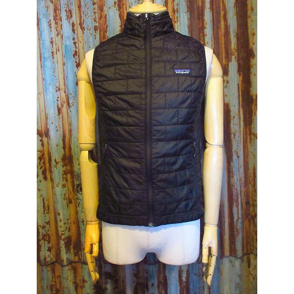 Patagonia○レディースナノパフベスト黒size S○250129j6-w-vsプリマ